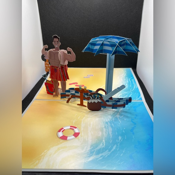 Fathers Day pop up card with envelope - Picture 3 of 3